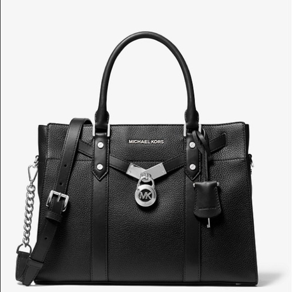 MIchael Kors Nouveau Hamilton Large Pebbled Leather Satchel